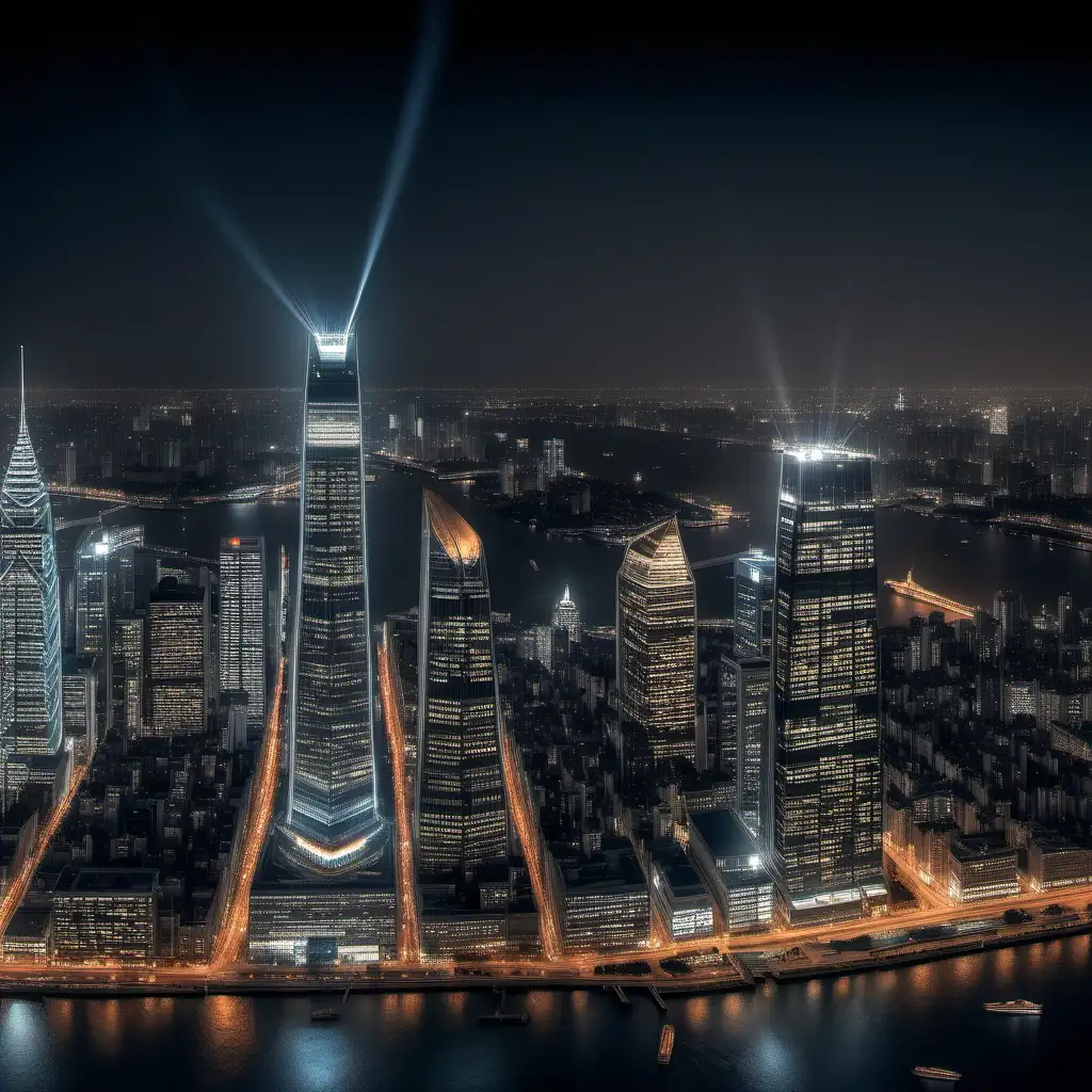 Breathtaking Night Cityscape with HyperRealistic Lights