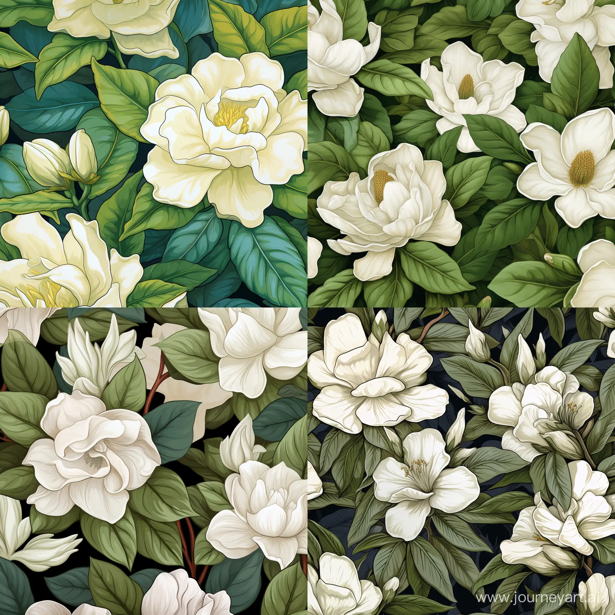 Exquisite-Gardenia-Pattern-Art-in-11-Aspect-Ratio-No-96073