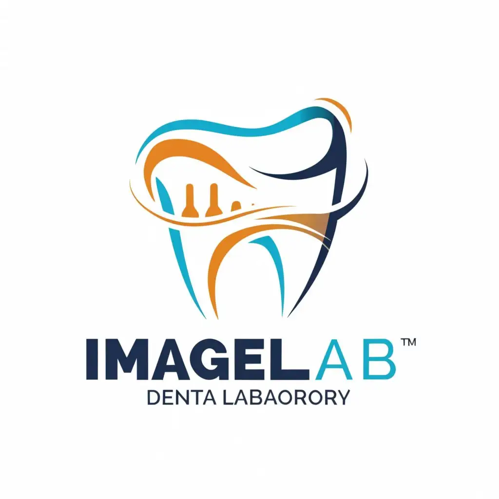 a logo design,with the text "Imagelab dental laboratory", main symbol:Teeth, veneers, cadcam machine, smile,Moderate,be used in Medical Dental industry,clear background