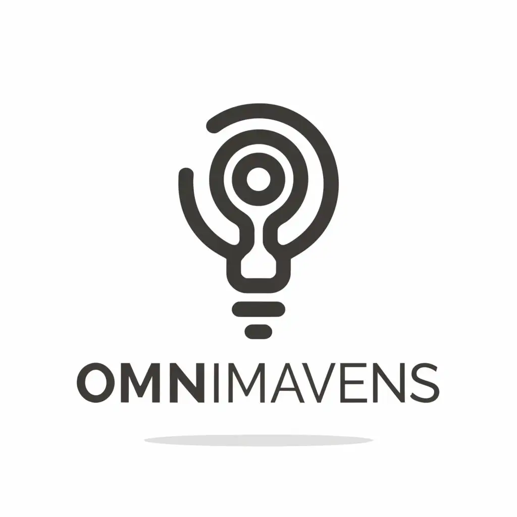 a logo design,with the text "Omnimavens", main symbol:Bulb,Minimalistic,be used in Technology industry,clear background