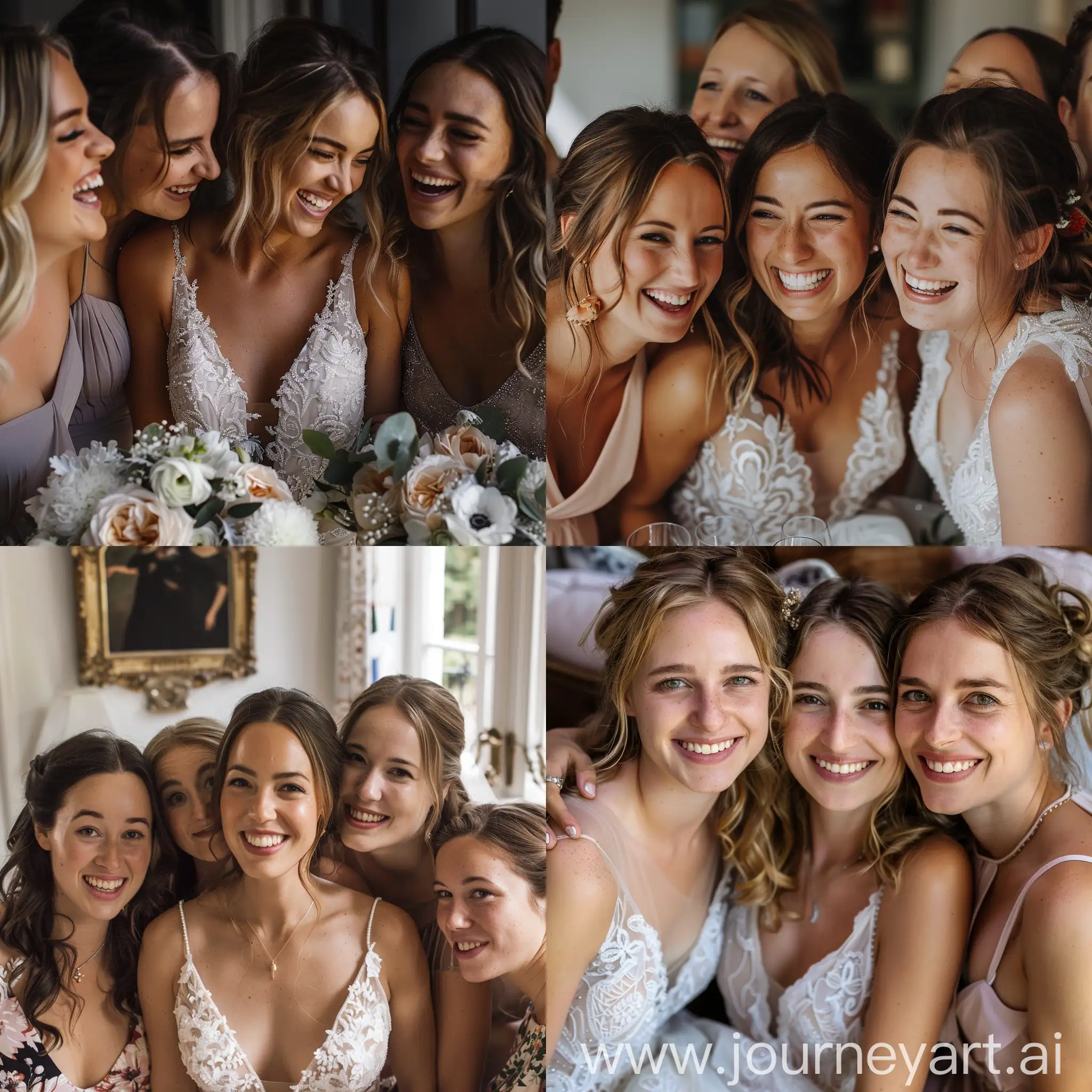 Joyful-Bride-Celebrating-Wedding-Day-with-Friends