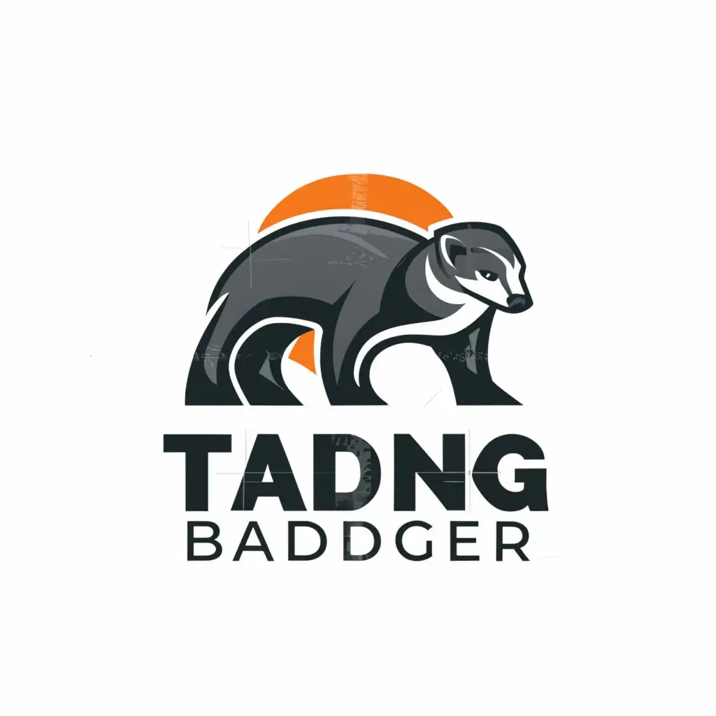 a logo design,with the text "trading badger", main symbol:honey badger,Moderate,be used in Finance industry,clear background