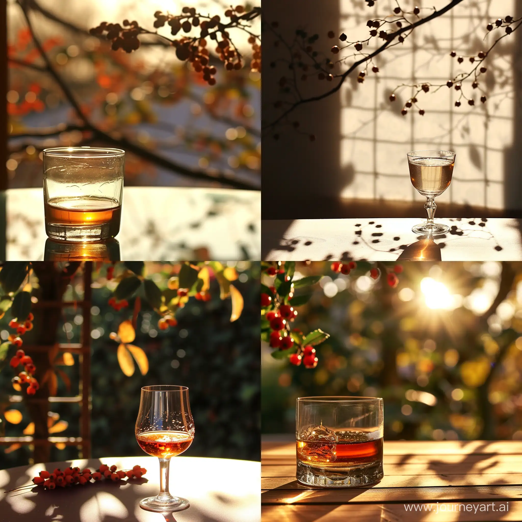 Sunlit-Table-with-Rowan-Grid-and-Refreshing-Drink