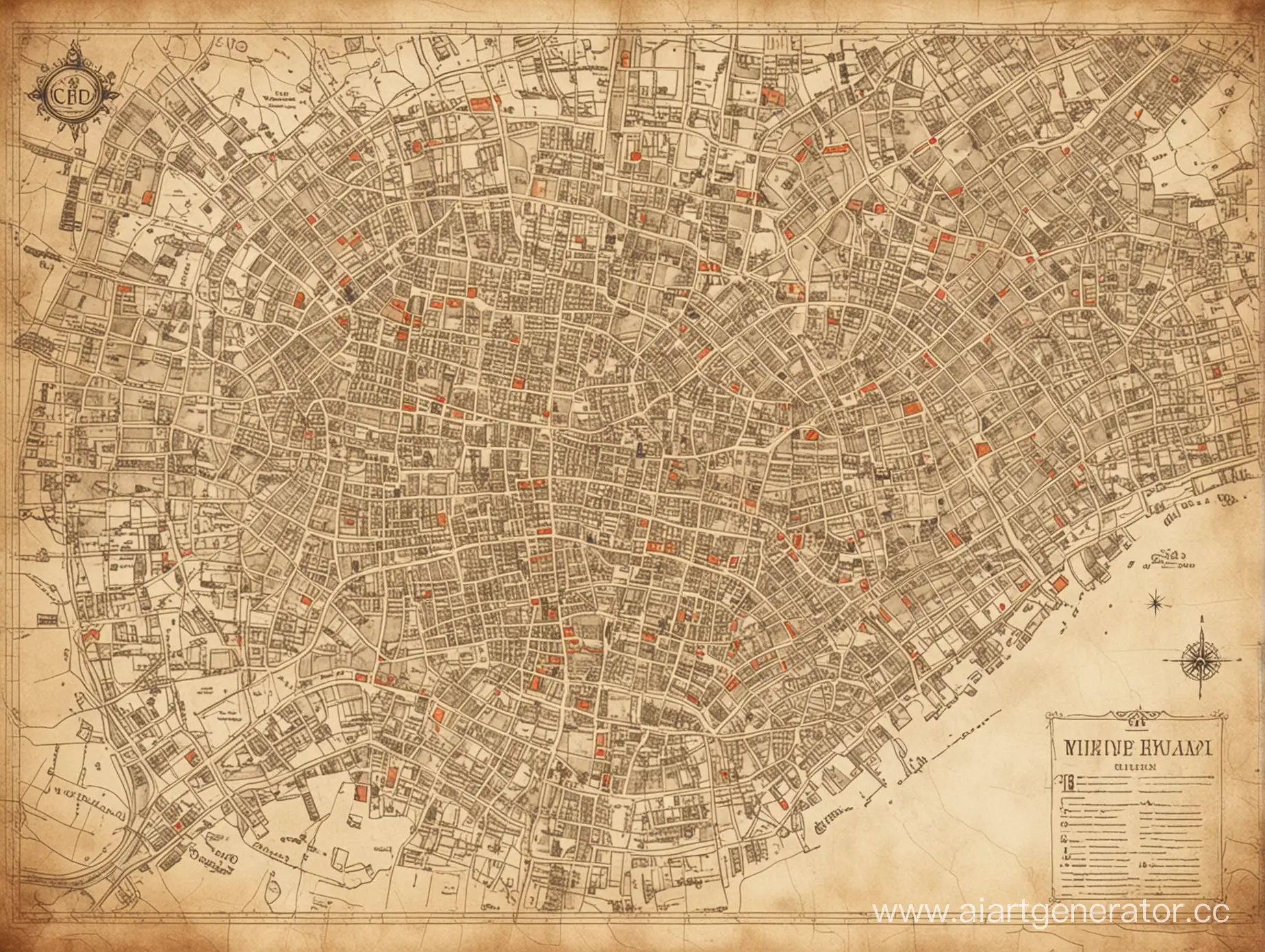 Vintage-City-Map-Template-Aged-Urban-Cartography-Design