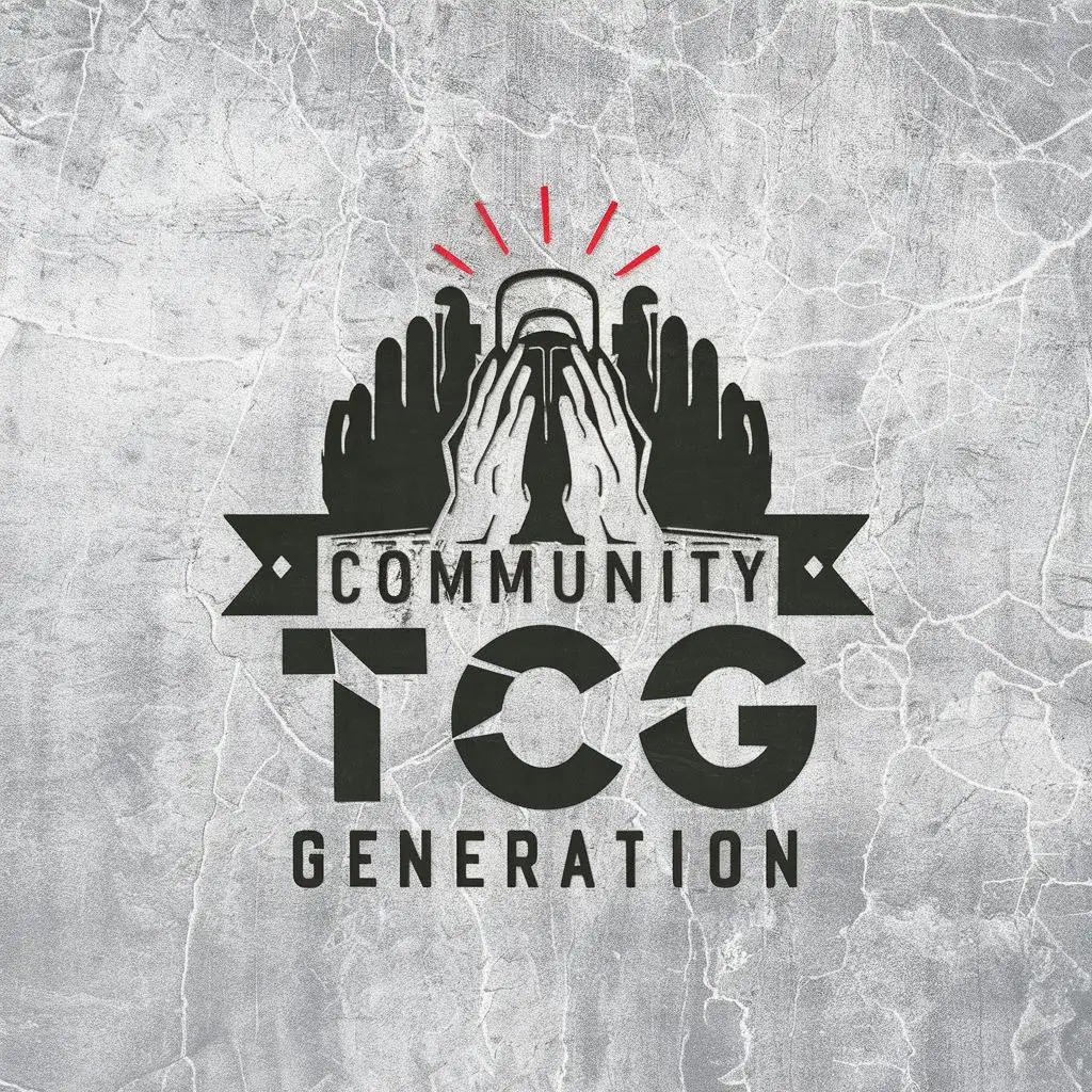logo, youth, community, praying, God, with the text "TCG" generation, typography,