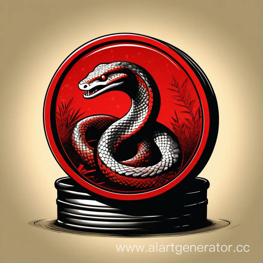 Sly-Red-and-Black-Snake-in-a-Cylinder