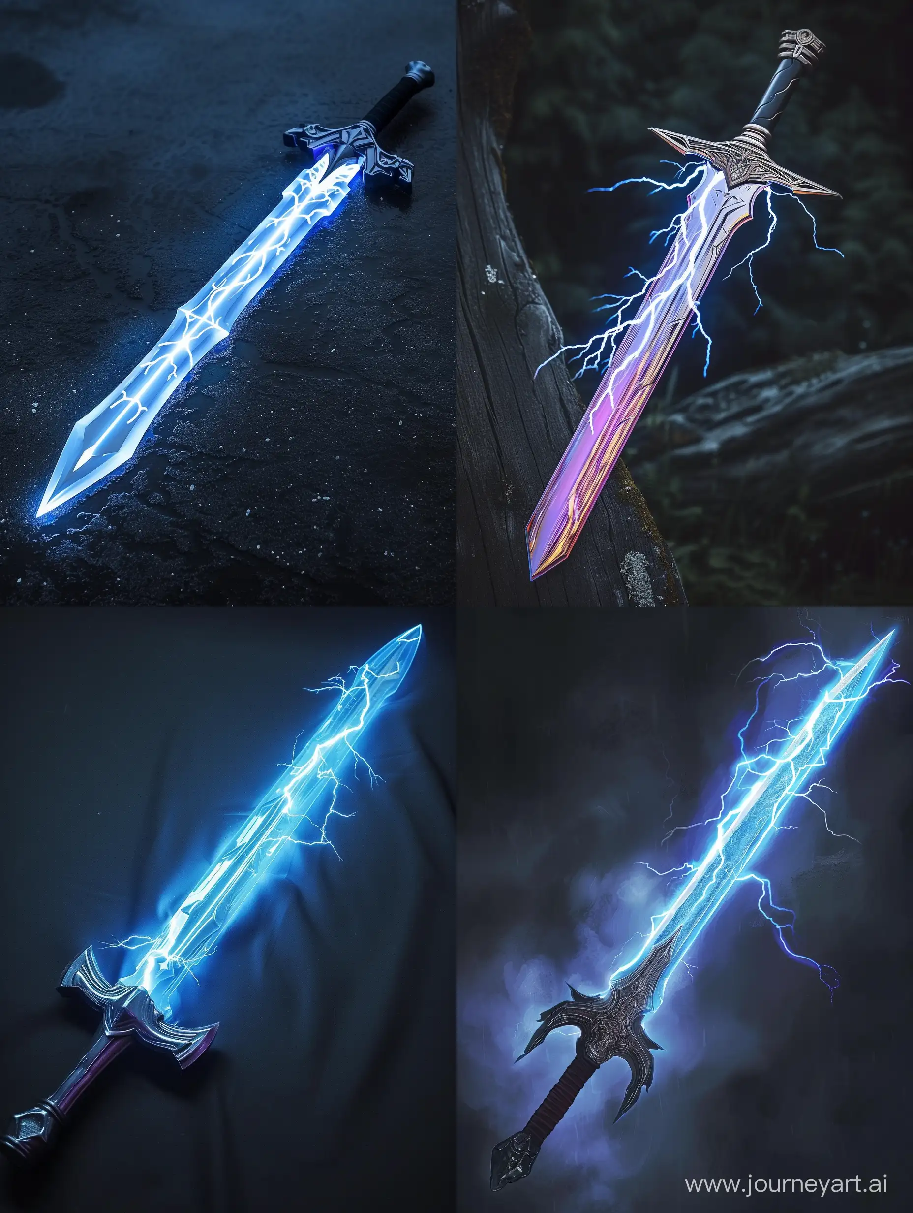 An anime style lightning sword