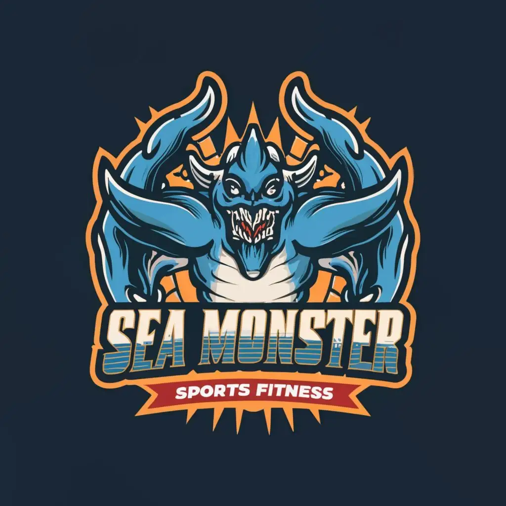 logo, Sea monster, with the text "COF", typography, be used in Sports Fitness industry