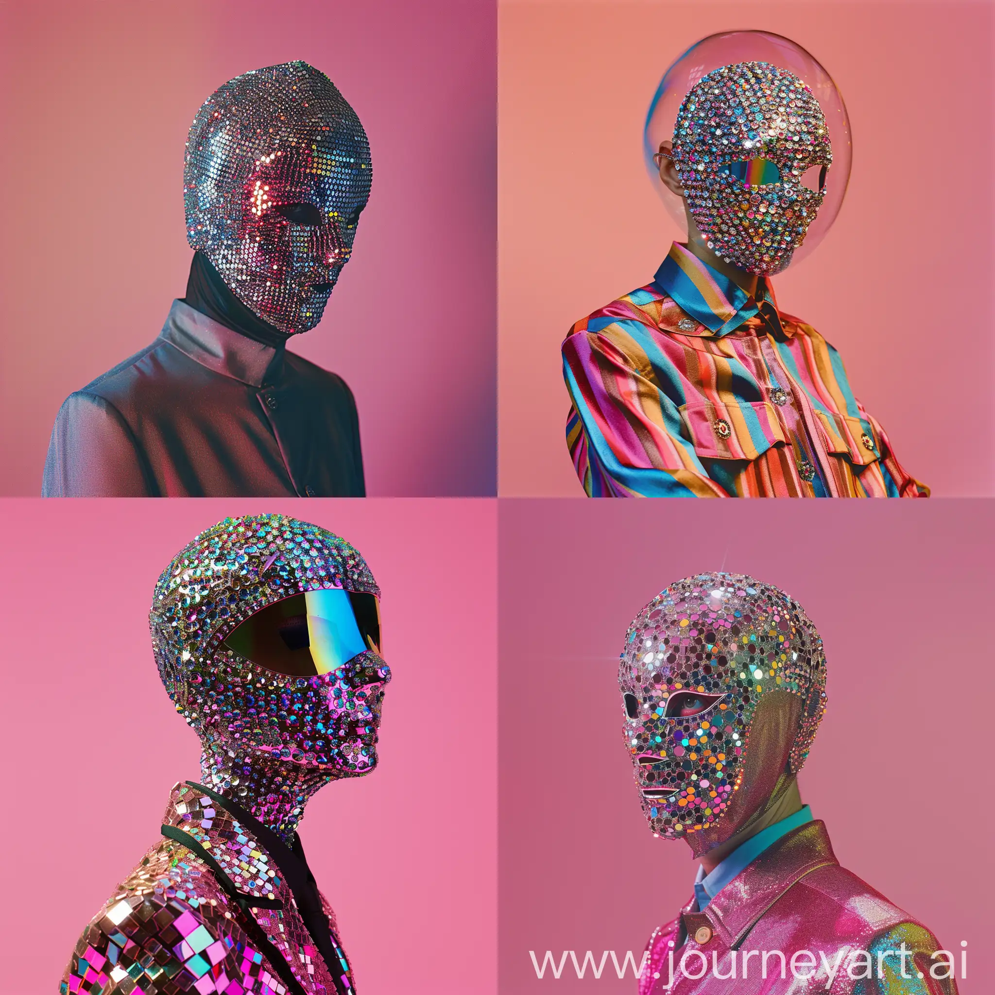 Fashionable-Person-in-Swarovski-Crystal-Mask-Against-Solid-Background