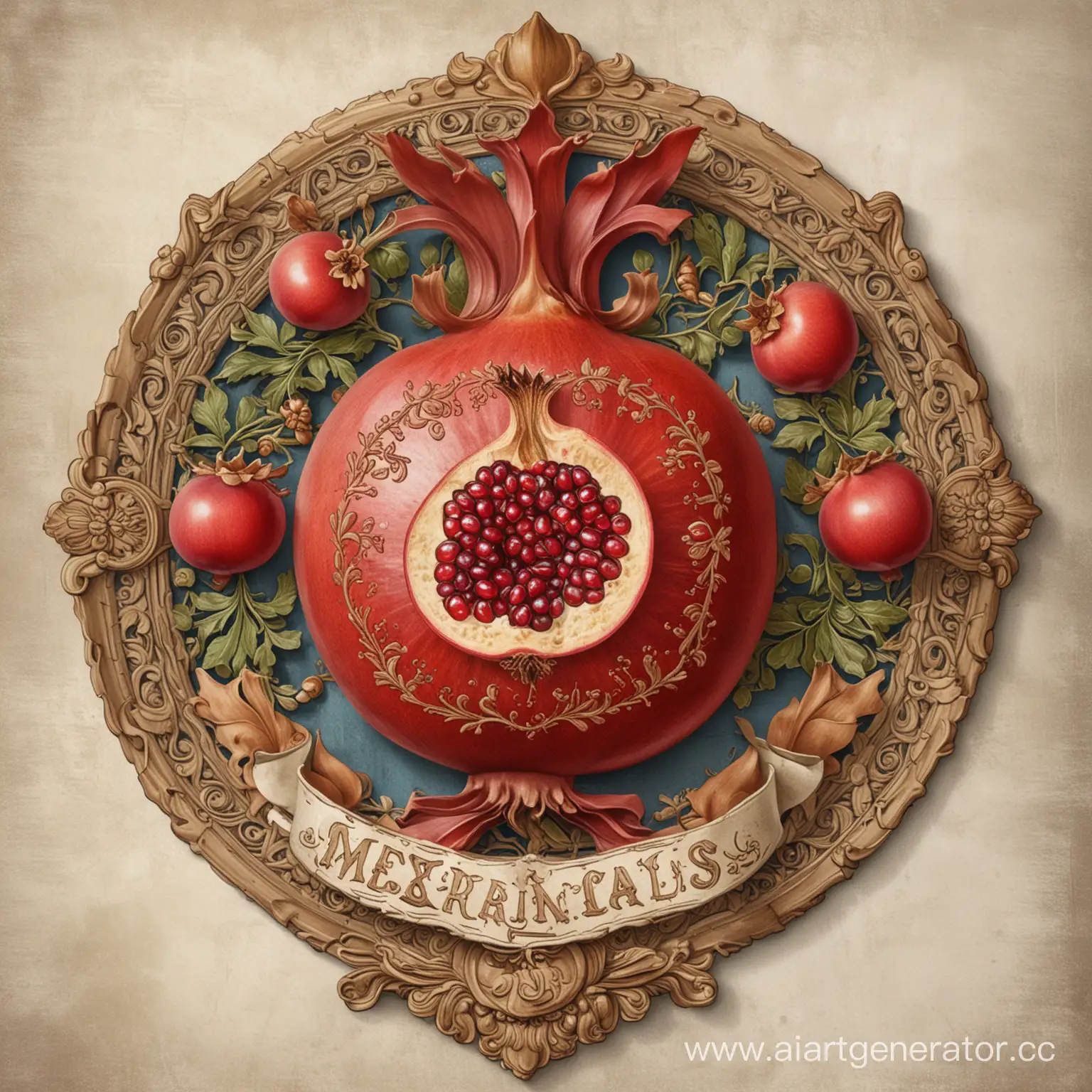 Eastern-Style-Coat-of-Arms-with-Pomegranate-and-Mexriban-Palace-Inscription