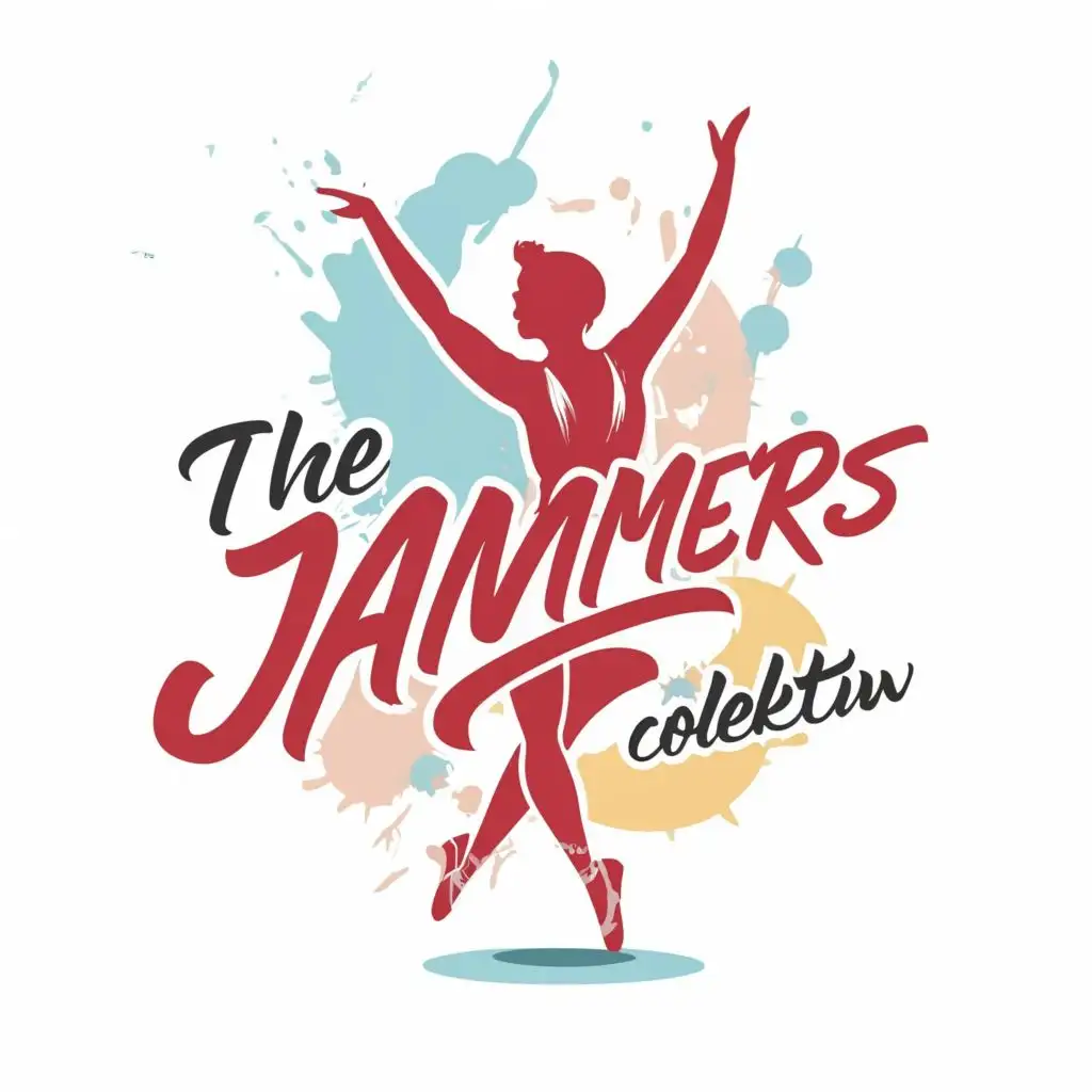 logo, Dance, with the text "The Jammers Collektiv", typography, be used in Entertainment industry