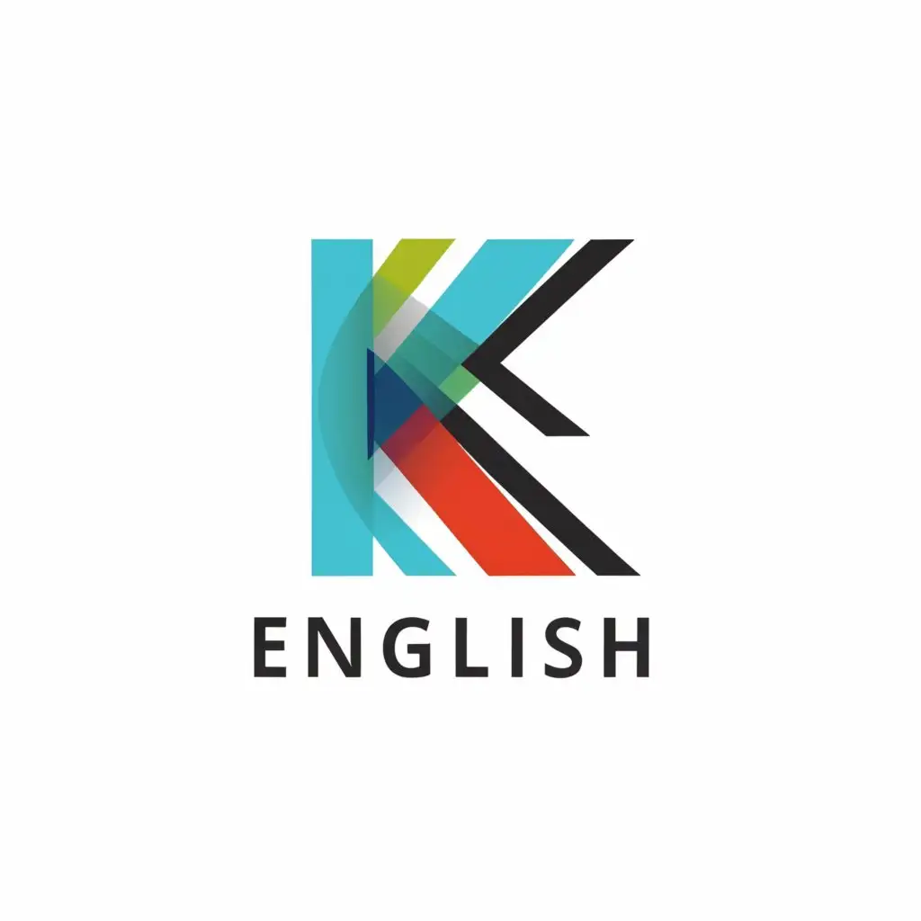 a logo design,with the text "KI english", main symbol:Ki english,Minimalistic,be used in Education industry,clear background