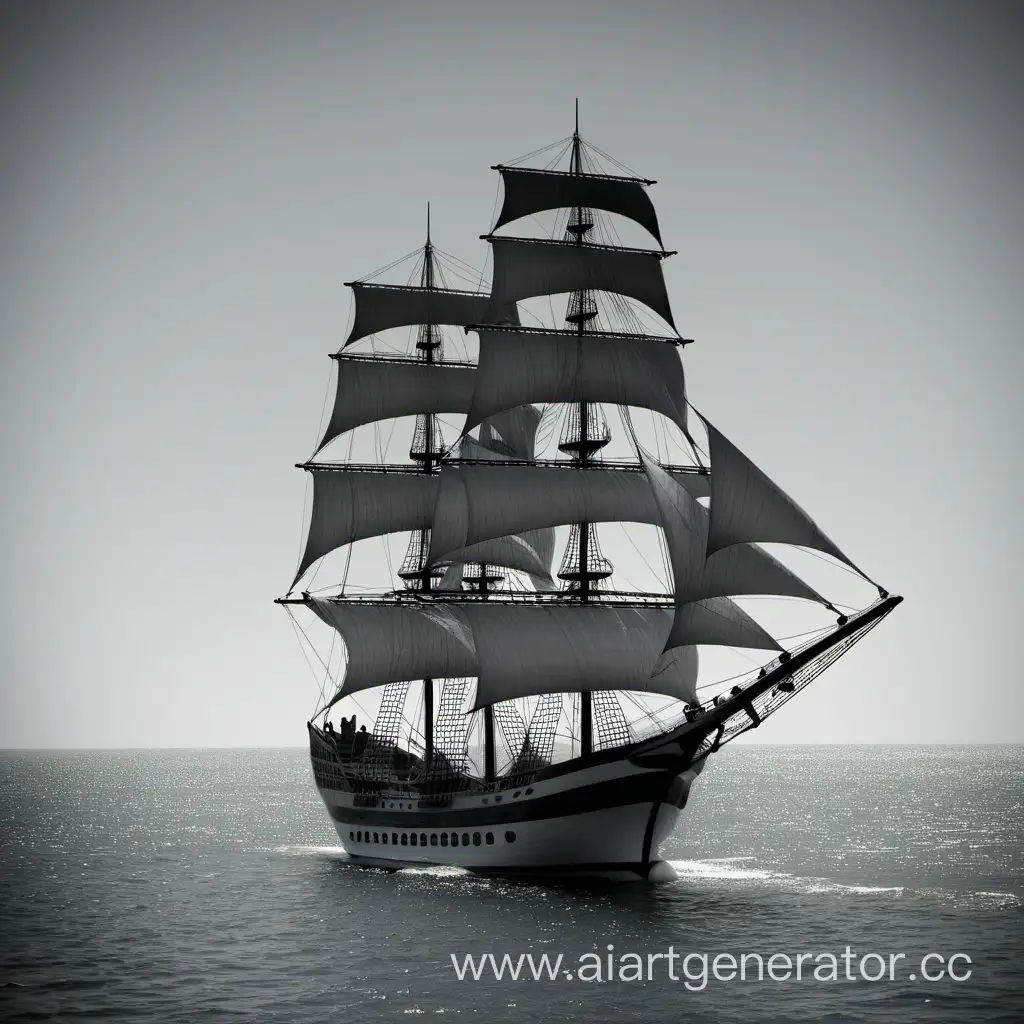 Classic-Sailing-Ship-on-Calm-Blue-Waters