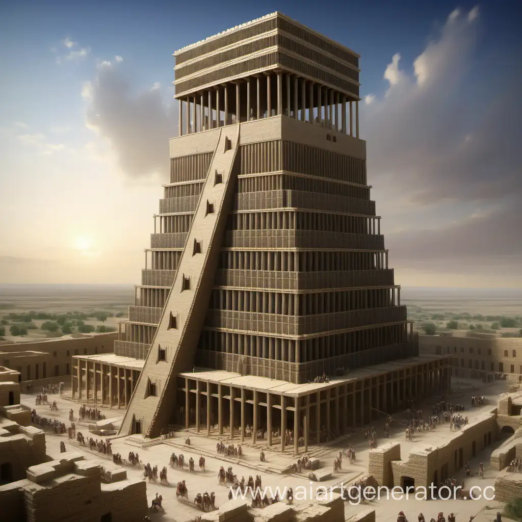 Ancient-Babylonian-Tower-Construction-Process