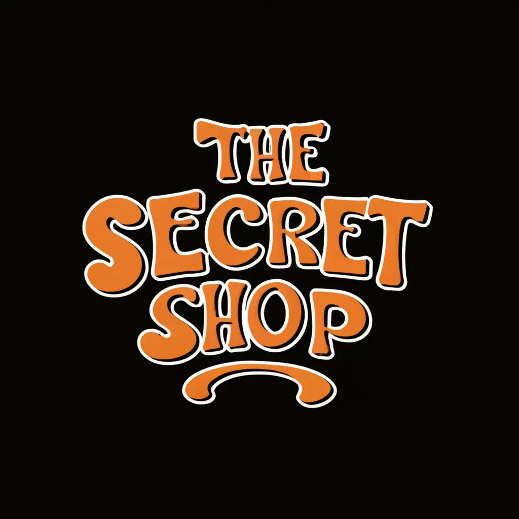a logo design,with the text "The Secret Shop", main symbol:The name of the store The Secret Shop in the style of Gravity Falls,Minimalistic,clear background
