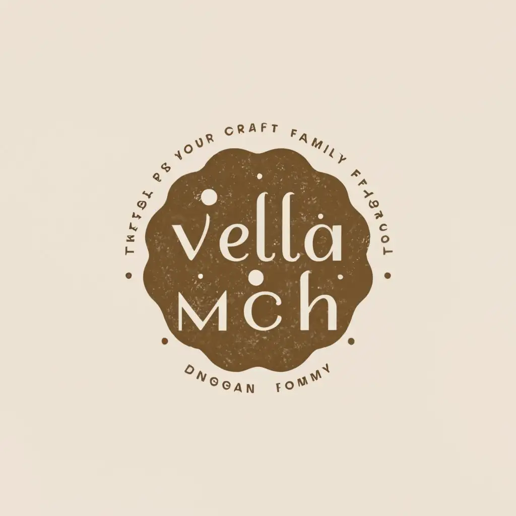 a logo design,with the text "Vella Mochi", main symbol:crafts,Moderate,be used in Home Family industry,clear background