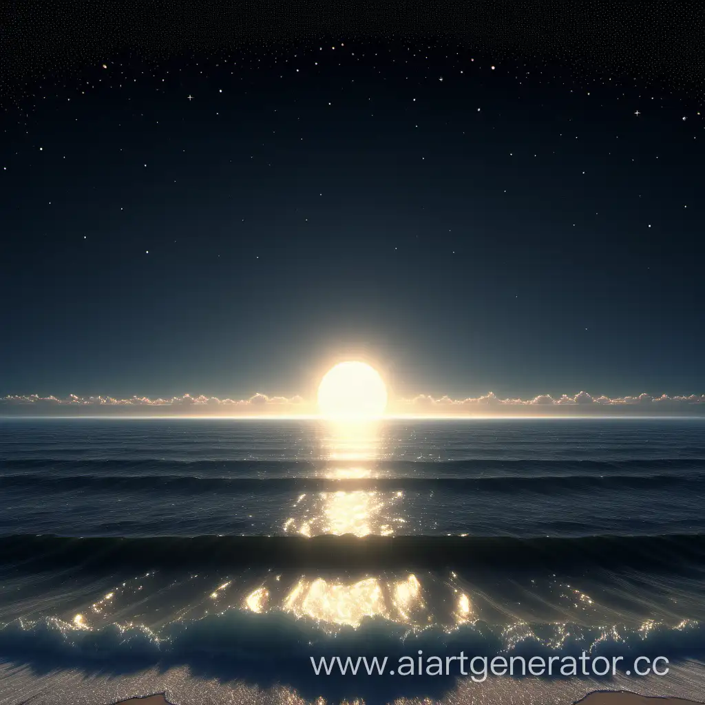 Breathtaking-Daytime-Ocean-meets-Starlit-Night-Sky-with-Horizon-Sun
