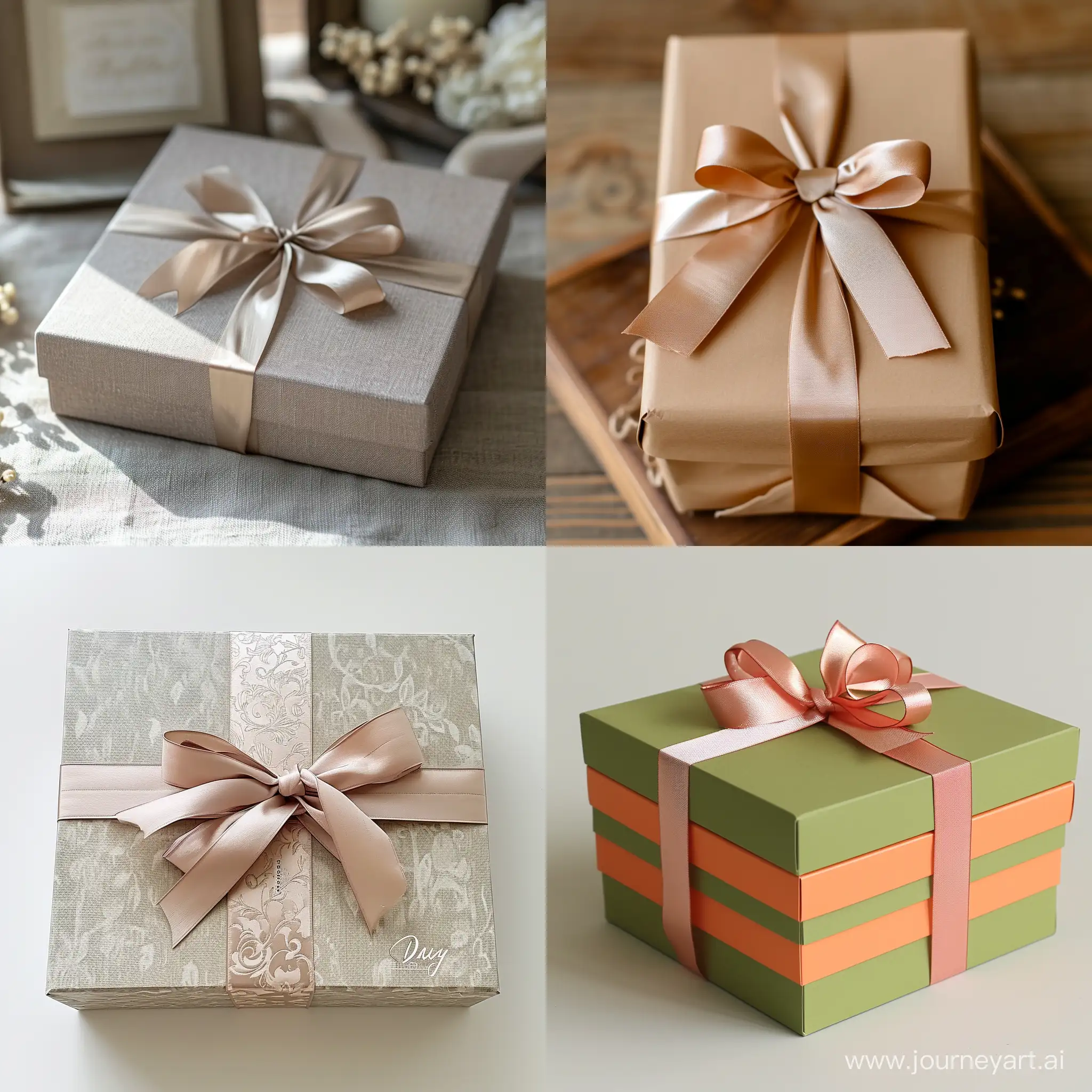 Elegant-Gift-Box-with-Tied-Ribbon-Captivating-Presentation-for-Special-Occasions
