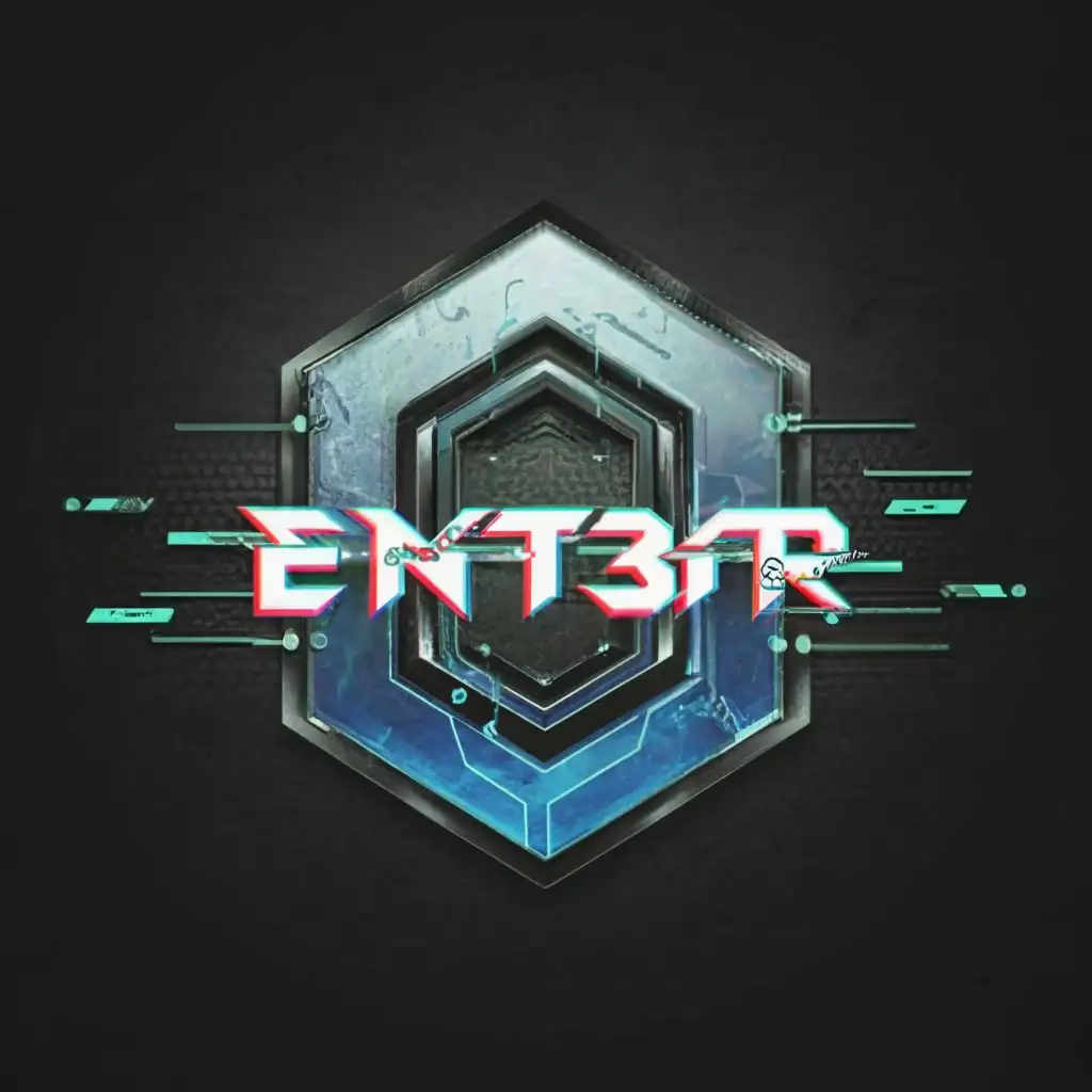 a logo design,with the text "ENT3R Clan", main symbol:ENT3R CLAN text in the middle with the screen kinda breaking in glitchy style and the text is glitchy too NO special shapes and make the text abit 3d and abit futuristic,Moderate,clear background