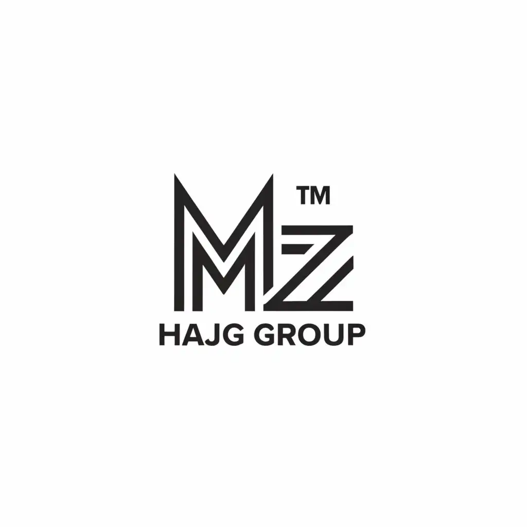 a logo design,with the text "MZ", main symbol:MZ HAJJ GROUP,Moderate,be used in Travel industry,clear background