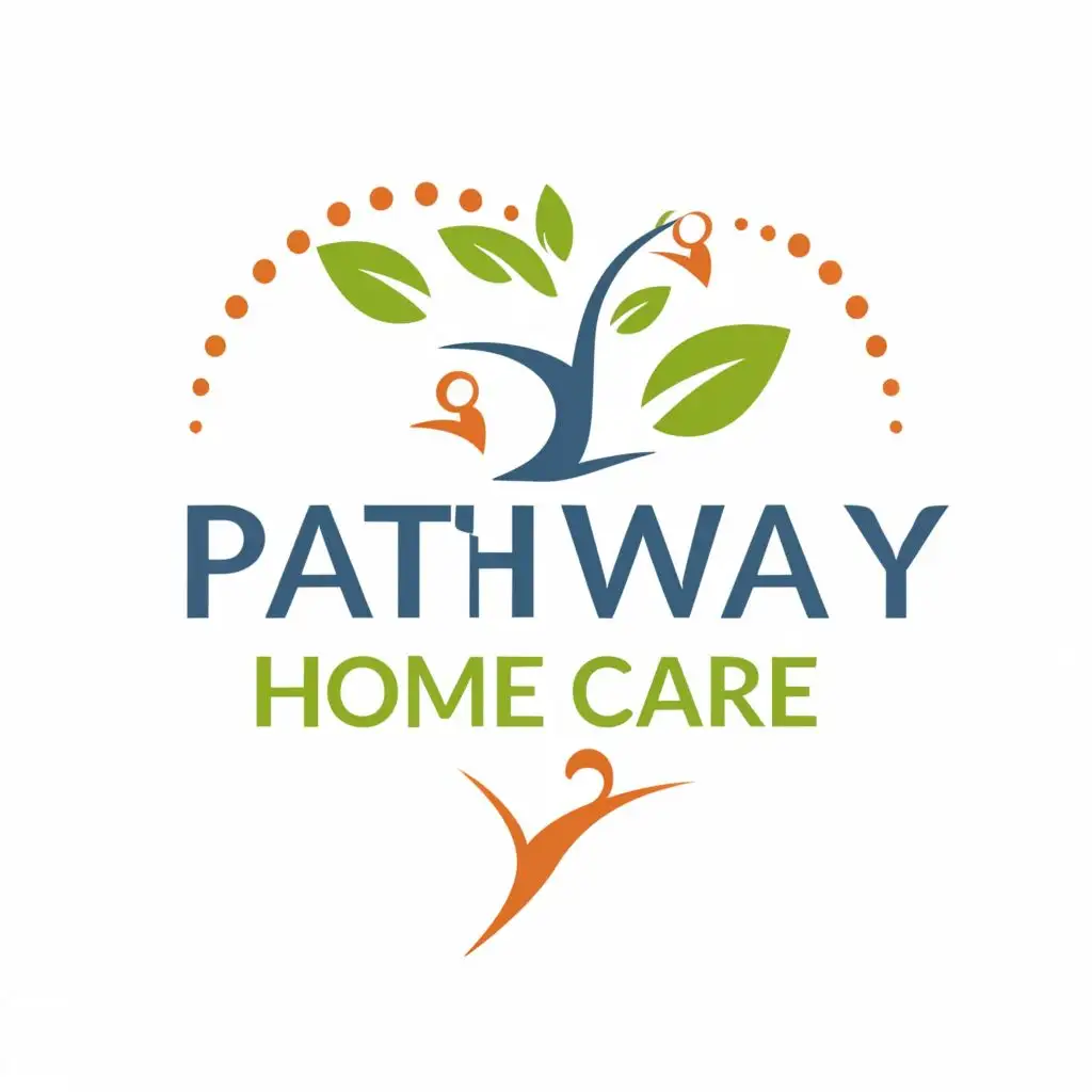 logo, not sure, with the text "Pathway Home Care", typography, be used in Home Family industry