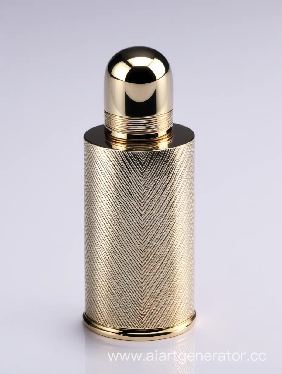 Zamac Perfume decorative ornamental long cap, LINES metallizing finish