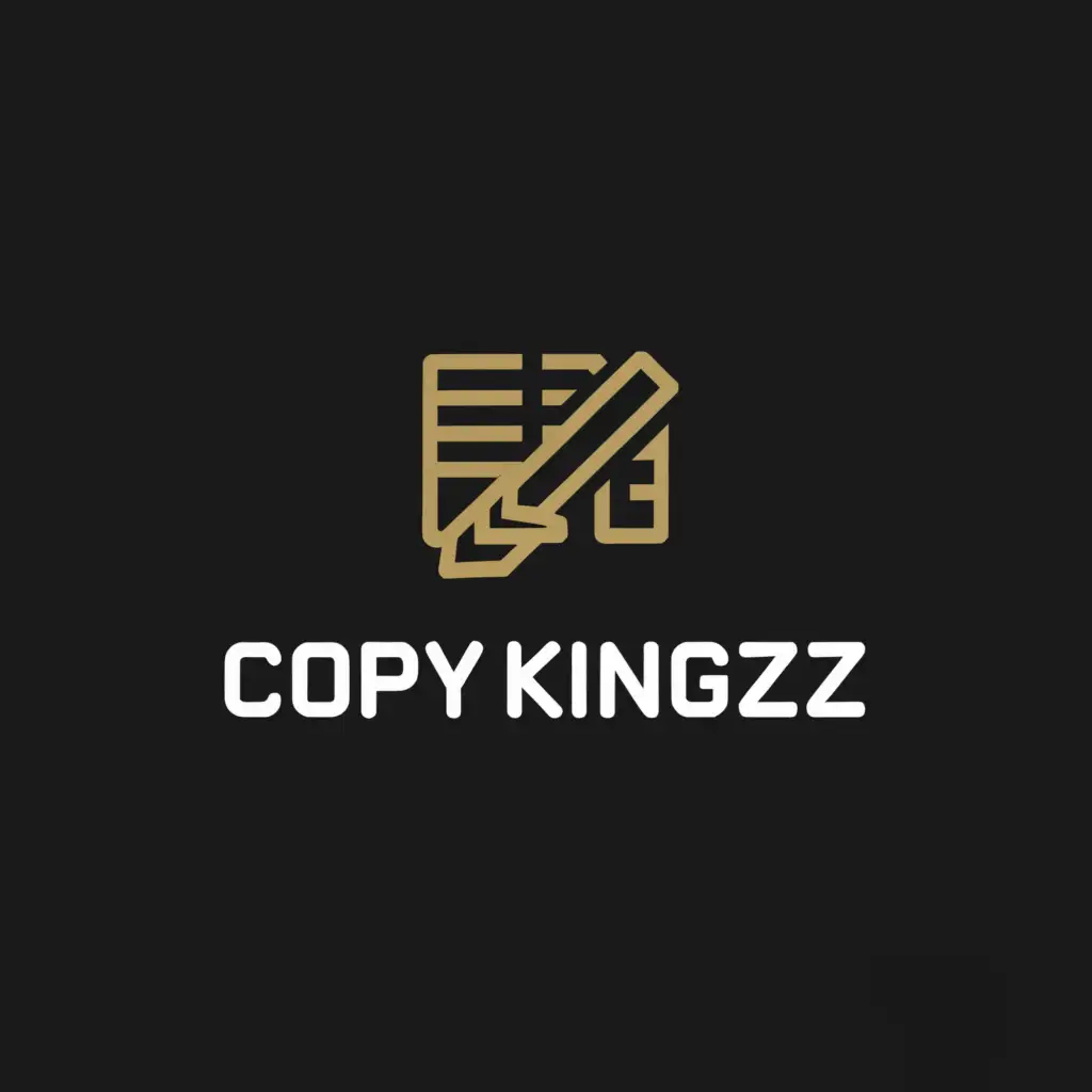 a logo design,with the text "Copy Kingz", main symbol:Writing,Moderate,be used in Internet industry,clear background