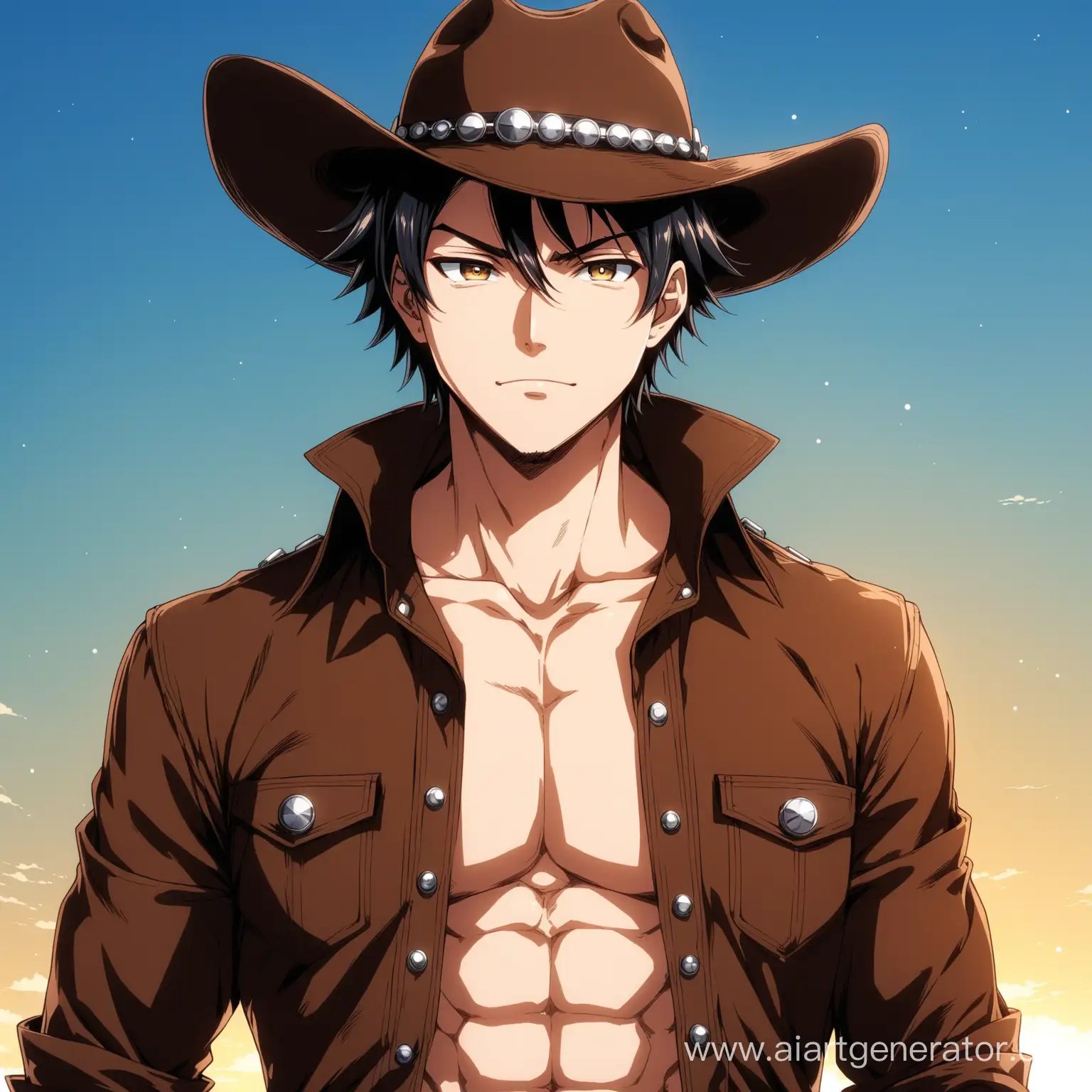 Cowboy-Anime-Man-Riding-a-Mechanical-Horse