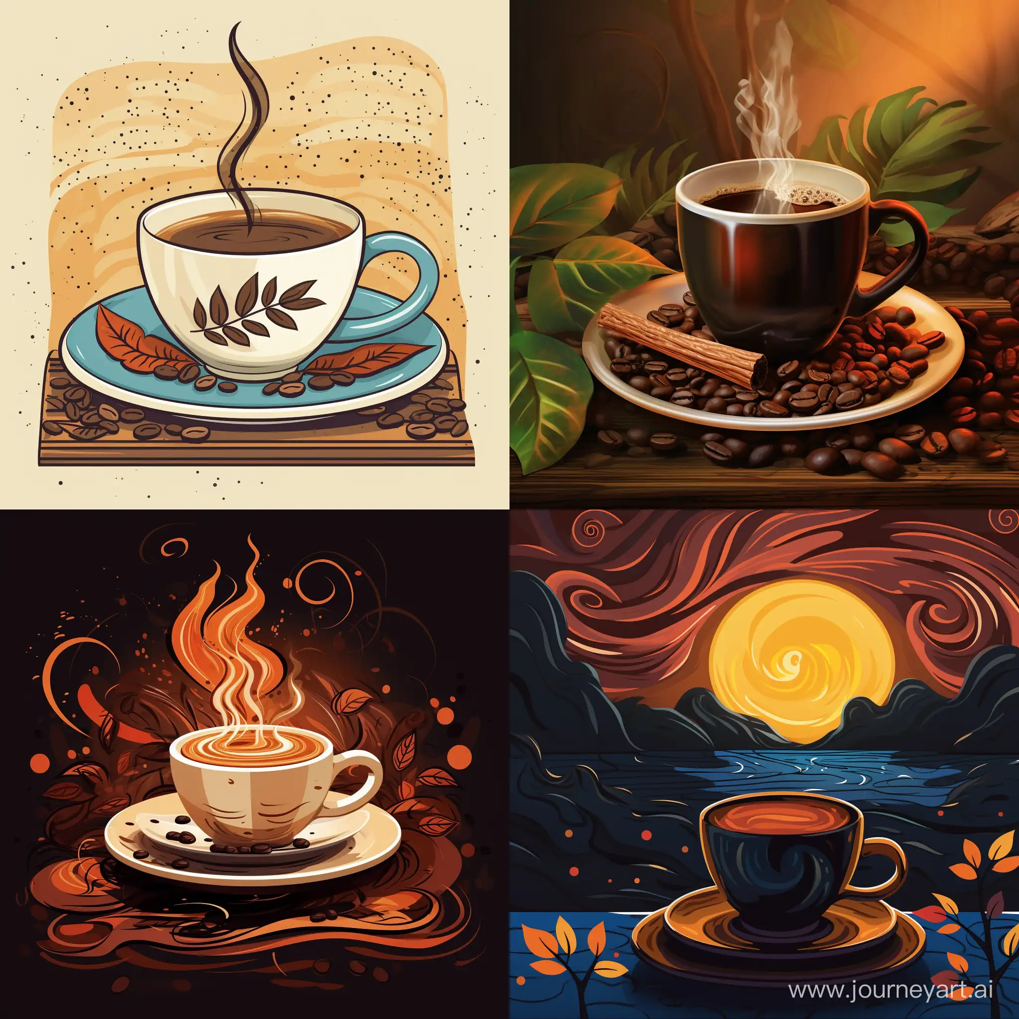 Artistic-Coffee-Cup-Poster-Design-in-Square-Format