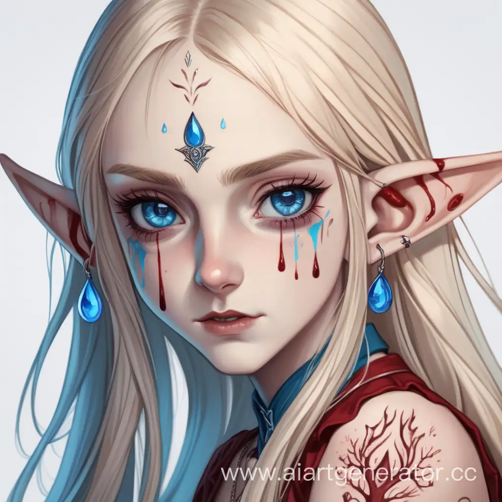 Enchanting-Elf-Girl-with-Blood-Drop-Tattoo