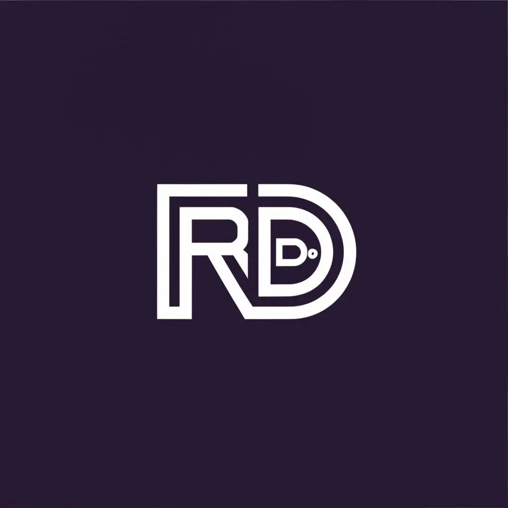 a logo design,with the text "R D", main symbol:Gamer,Moderate,be used in Internet industry,clear background