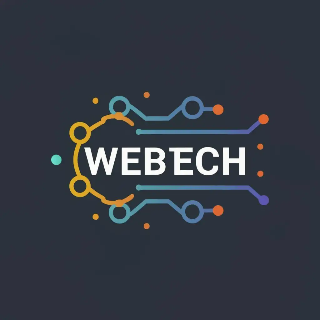 logo, ai, with the text "webtech", typography, be used in Technology industry