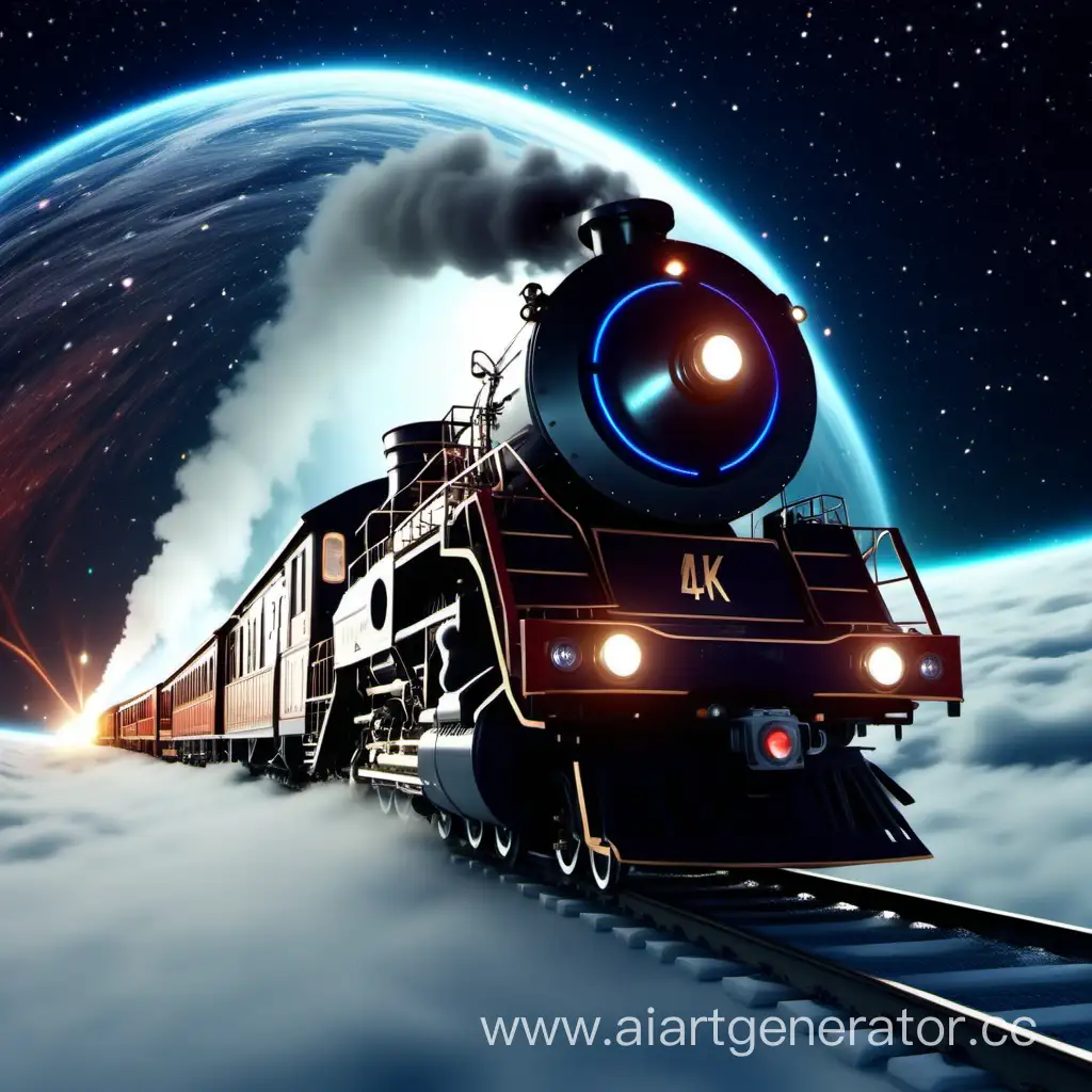 Magical New Year's Train in Space 4K