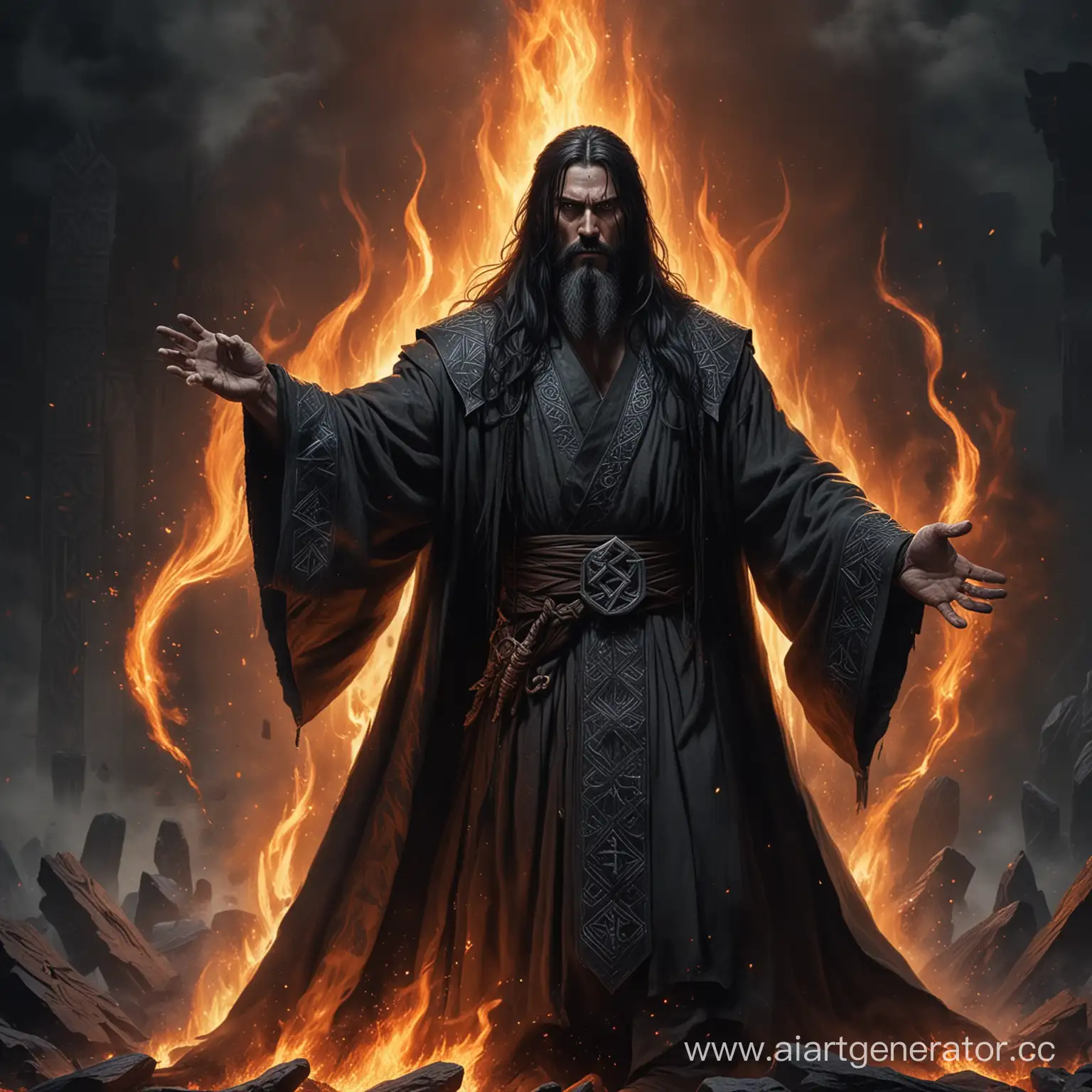 Dark-Fantasy-Sorcerer-Summoning-Demon-with-Burning-Runes