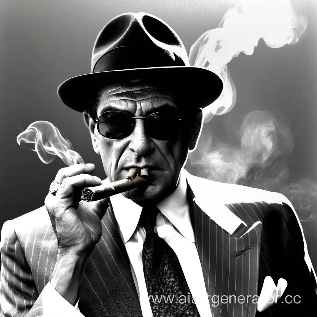 Serious-Mobster-Smoking-a-Cigar-with-Confidence