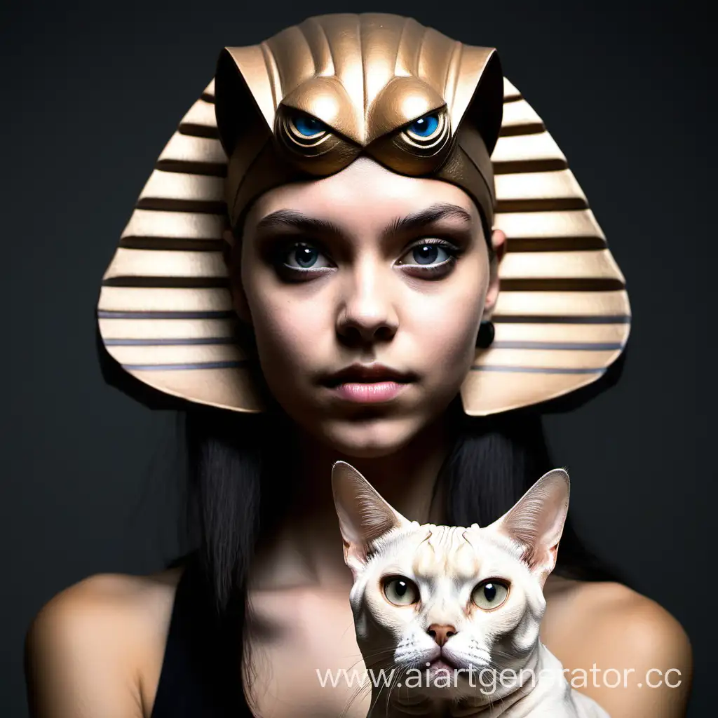 Enchanting-Portrait-of-a-Sphinx-CatHeaded-Girl