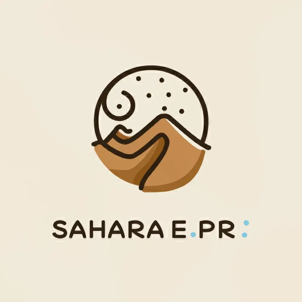 a logo design,with the text "SaharaERP", main symbol:desert,Moderate,clear background