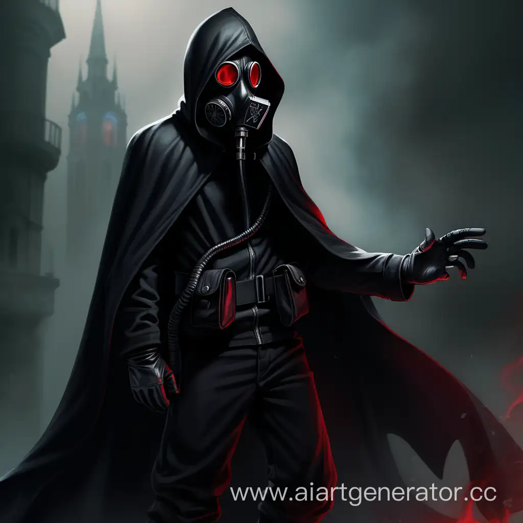 Mysterious-Figure-in-Black-Cloak-with-RedLensed-Gas-Mask-and-Hood