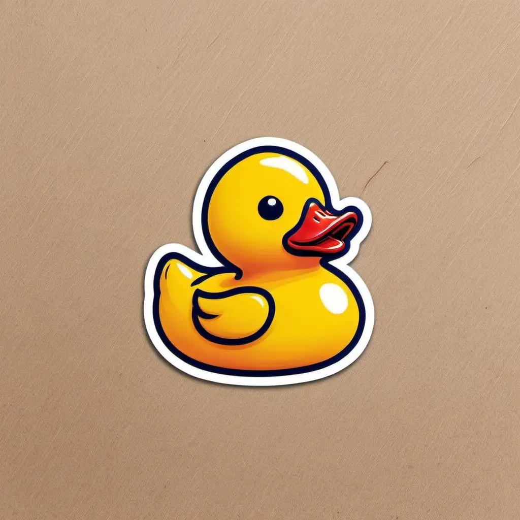 mini rubber duck sticker