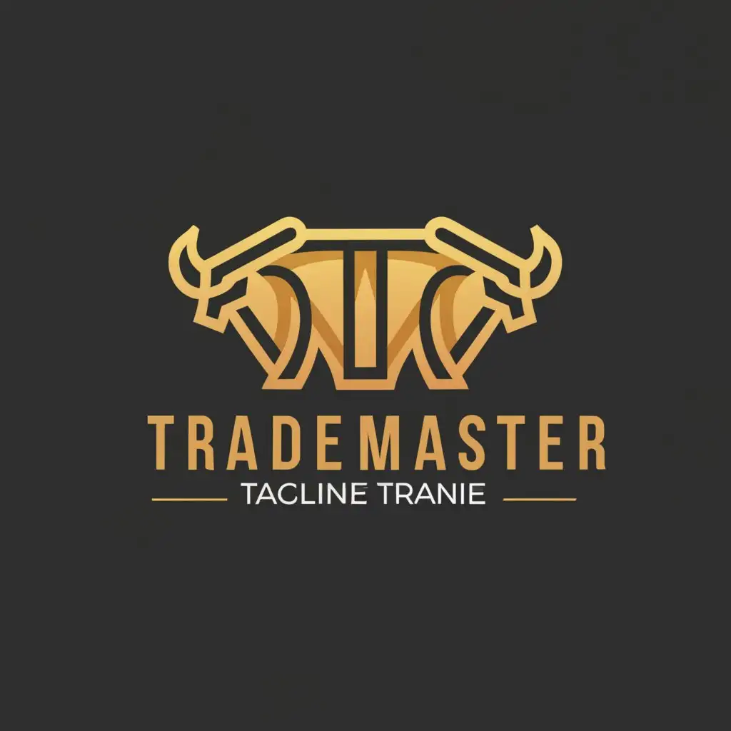 a logo design,with the text "Trade Master", main symbol:bull and bear,Moderate,clear background