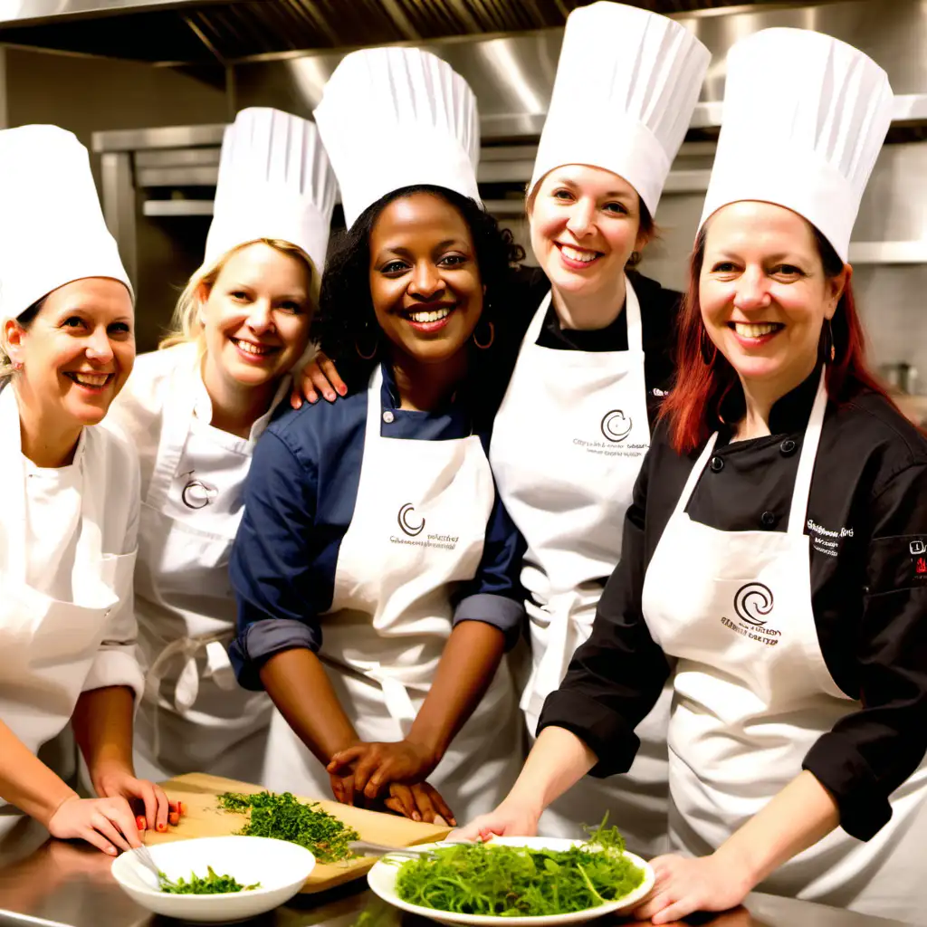 International female food entrepreneurs, chef community in the kitchen, female food innovators, chef co-op program.