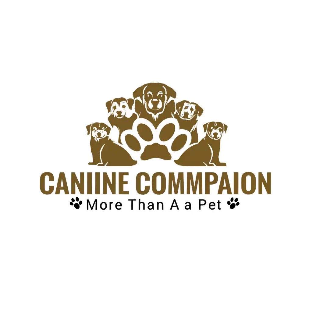 LOGO-Design-For-Canine-Companion-Happy-Dogs-Symbolizing-Protection-and-Assistance