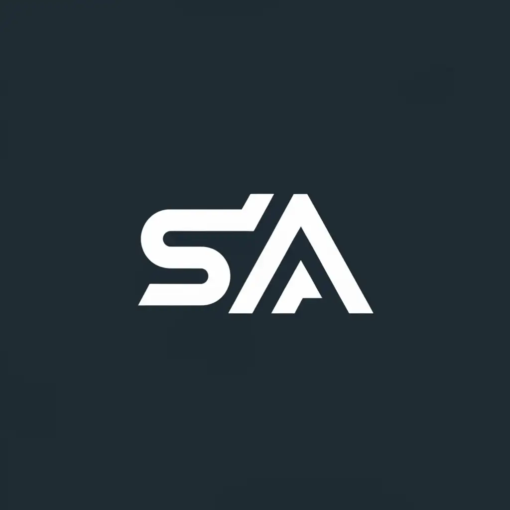 a logo design,with the text "SA ", main symbol:SA,Moderate,clear background