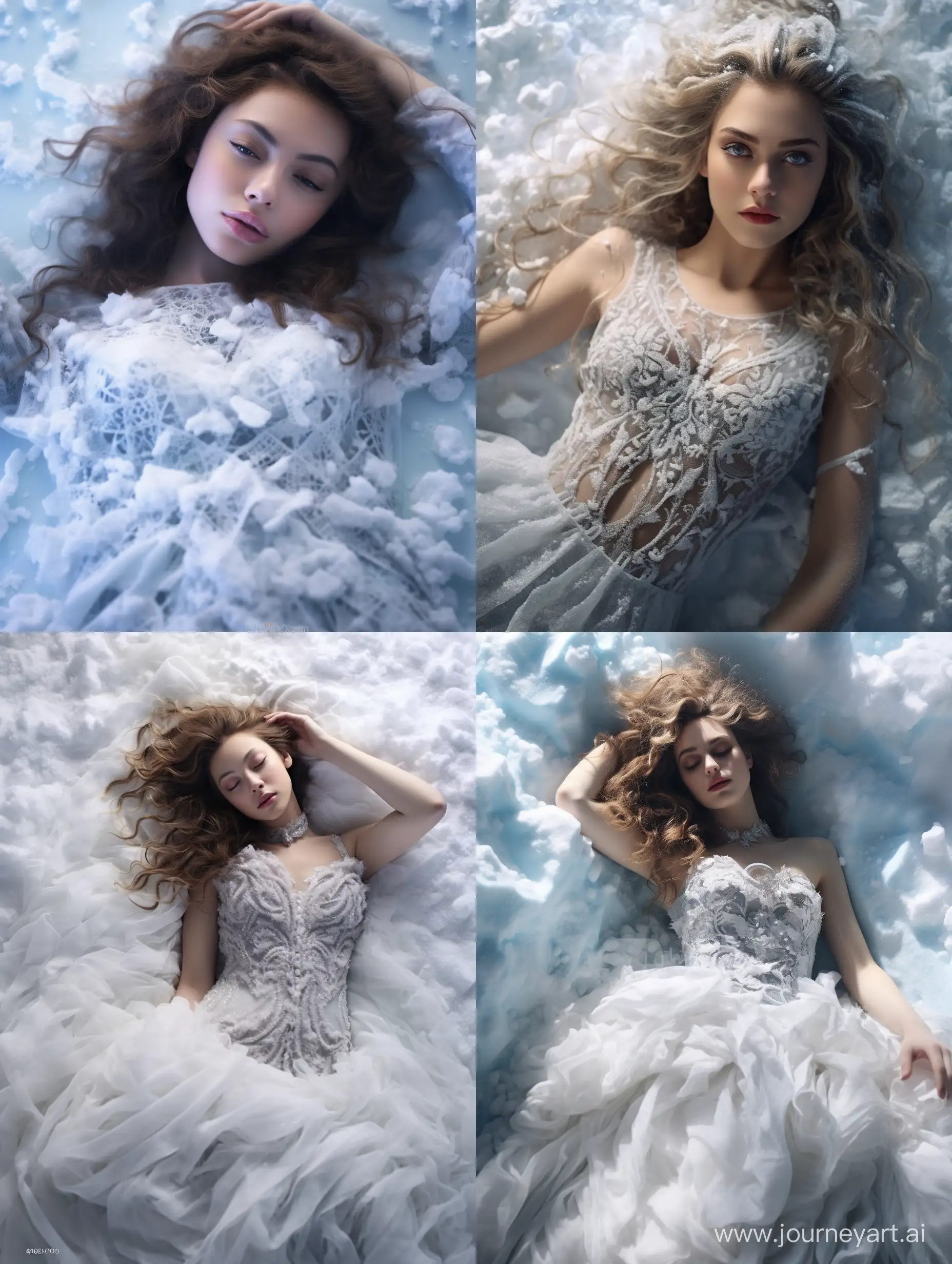Enchanting-Snow-Queen-Lies-Amidst-a-Winter-Wonderland