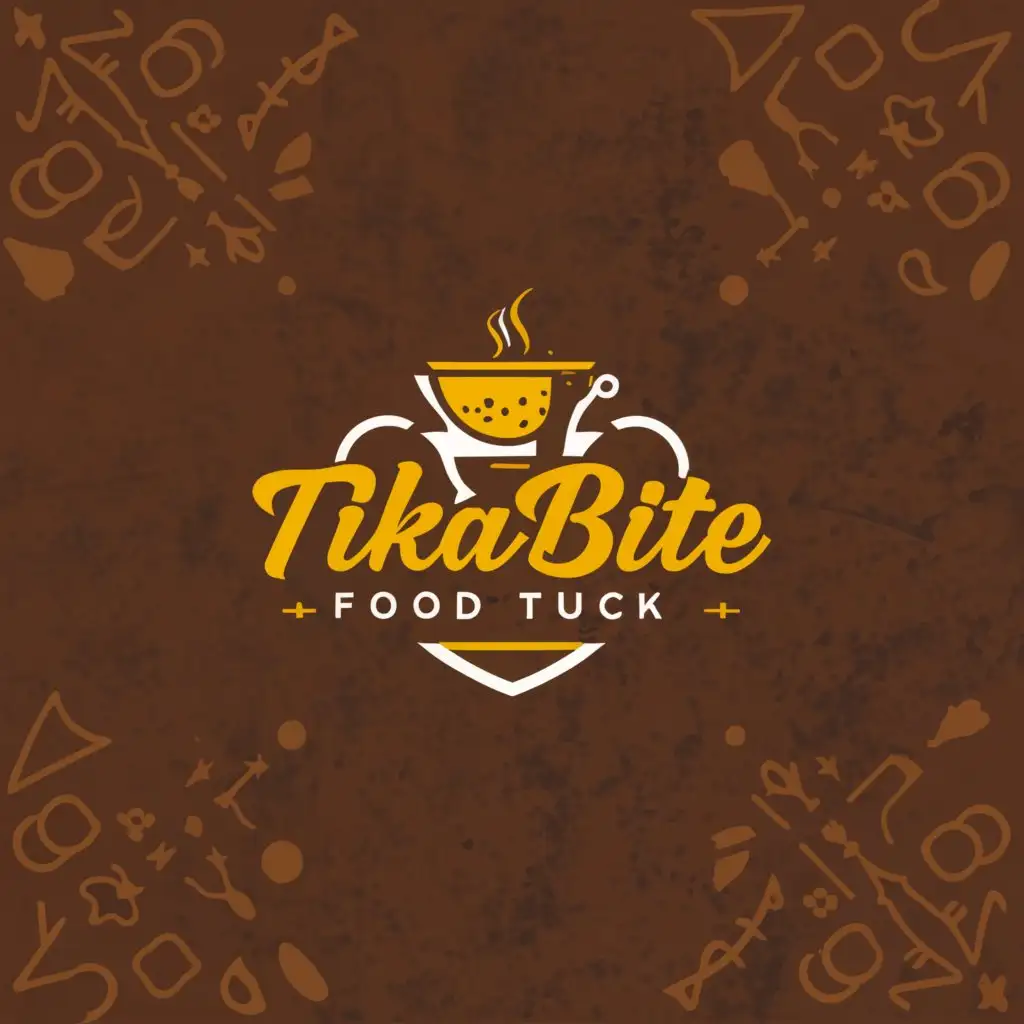 LOGO-Design-For-TikkABite-Vibrant-Indian-Fusion-Food-Truck-Logo-with-Spice-and-Chai-Theme