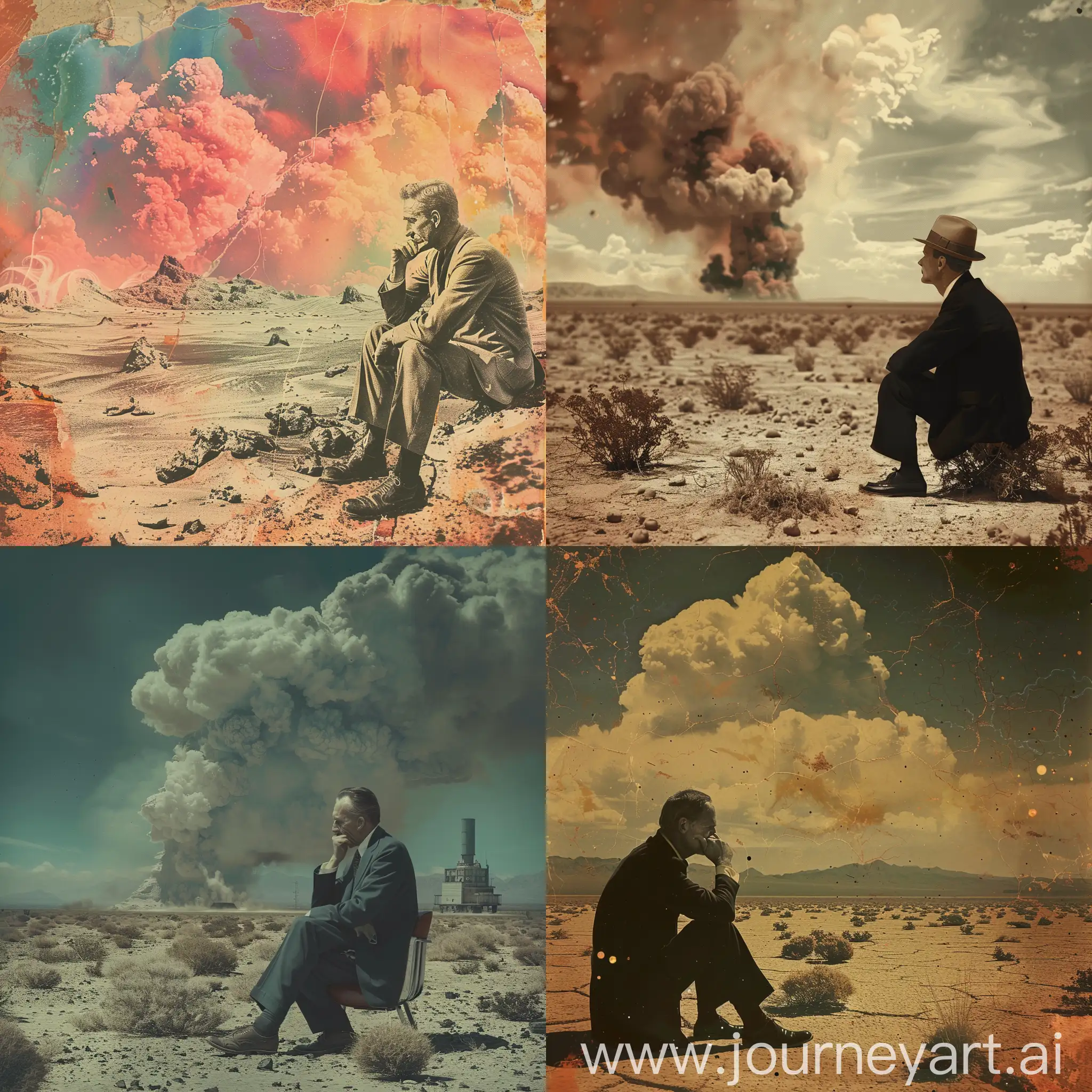 Robert-Oppenheimer-Contemplating-in-a-Surreal-Toxic-Desert