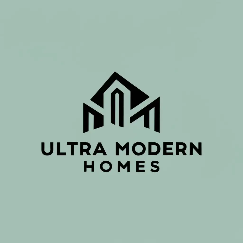 logo, Real Estate, with the text "Ultra Modern Homes", typography, be used in Real Estate industry