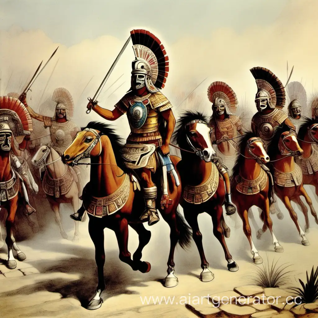 Aztec-Cavalry-Charge-through-Ancient-Jungle