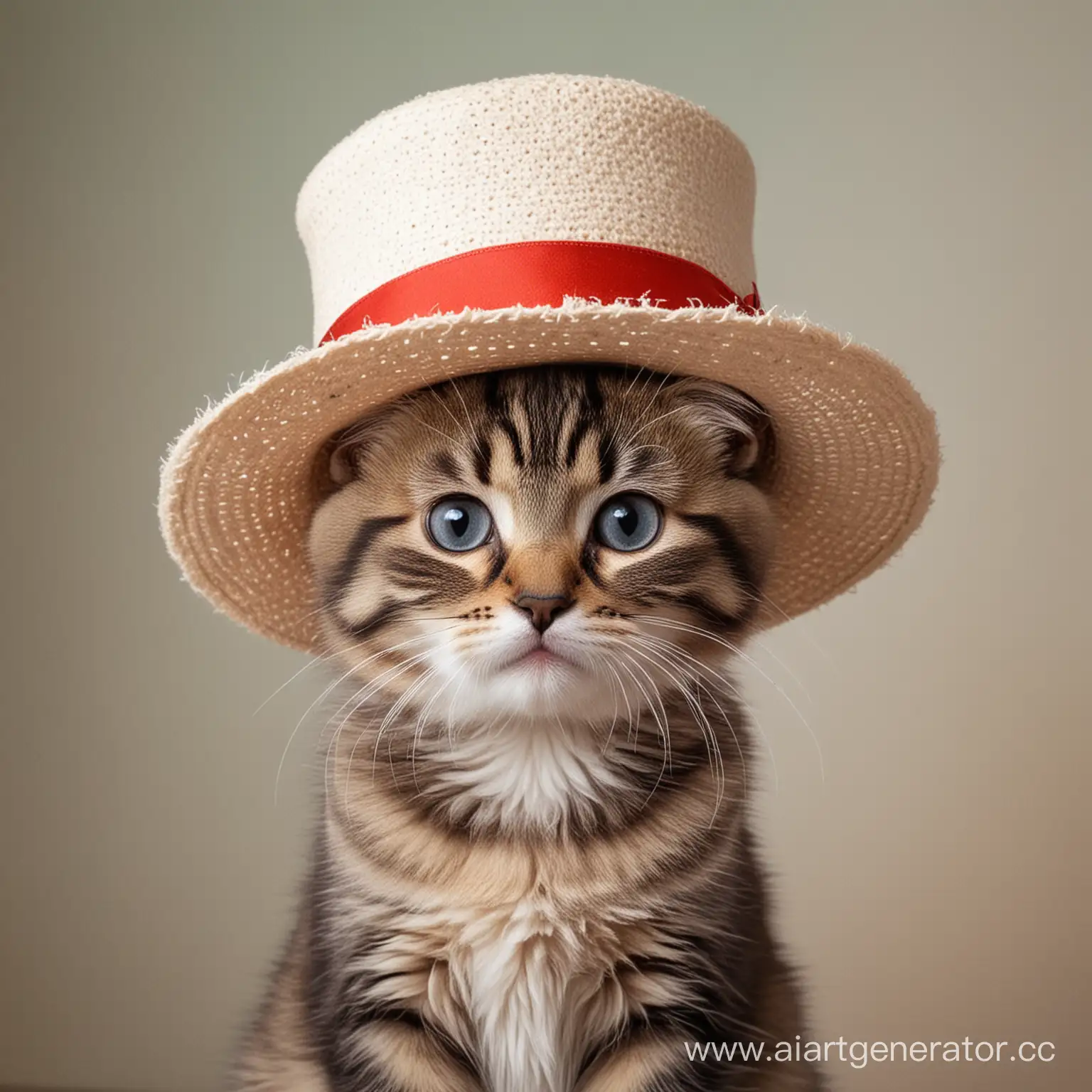 Adorable-Kitty-Wearing-a-Hat-Greets