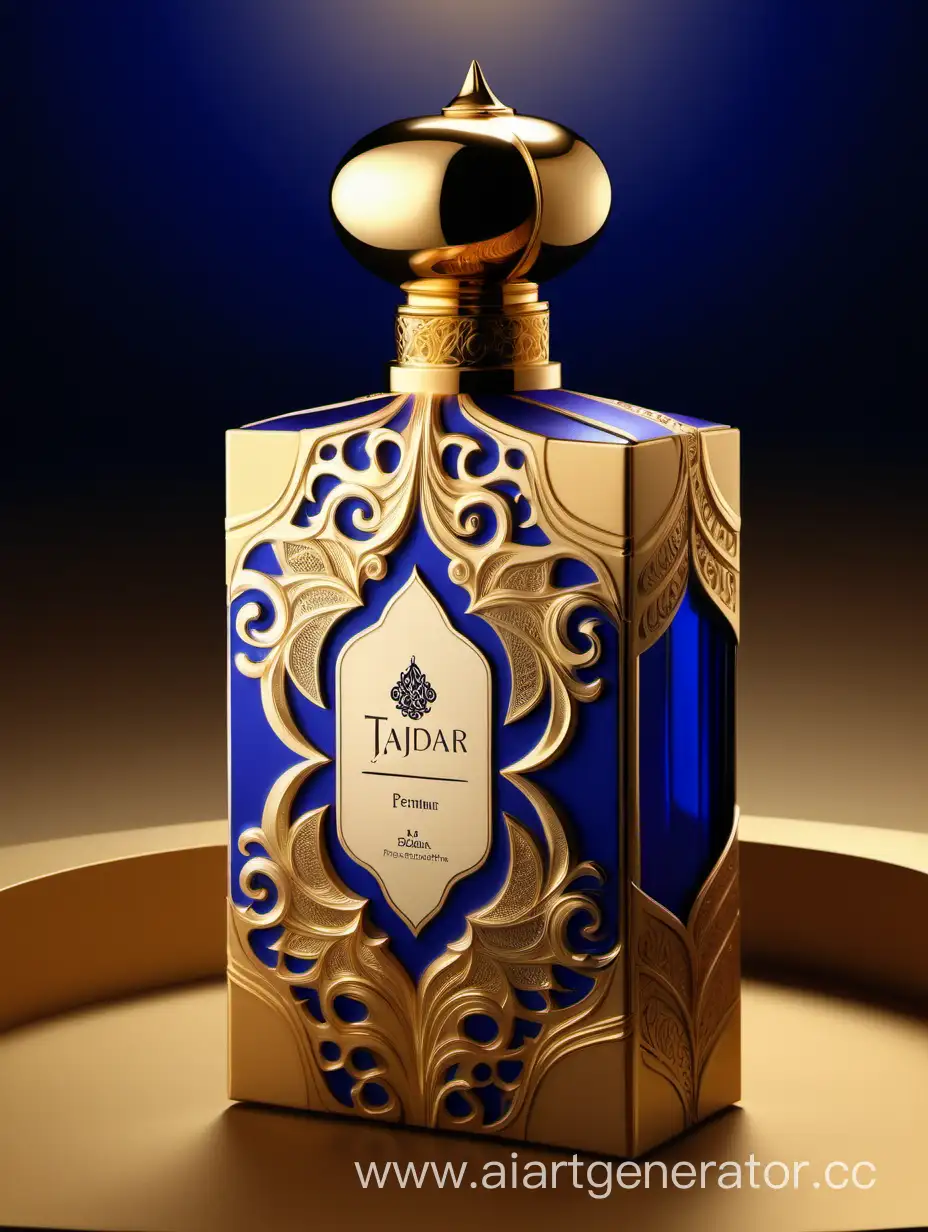 Luxurious-Perfume-Box-Design-with-Gold-and-Royal-Blue-Elegance